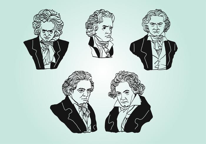 Beethoven-Vektorsatz vektor