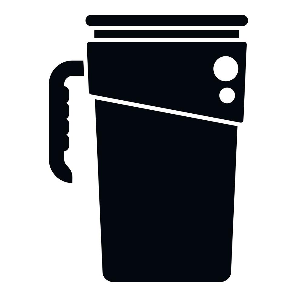 freundlicher Thermobecher-Symbol einfacher Vektor. Kaffeebecher vektor