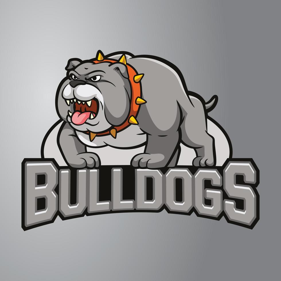 Bulldoggen-Maskottchen-Logo vektor