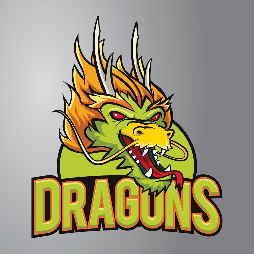 Drachen-Maskottchen-Logo vektor