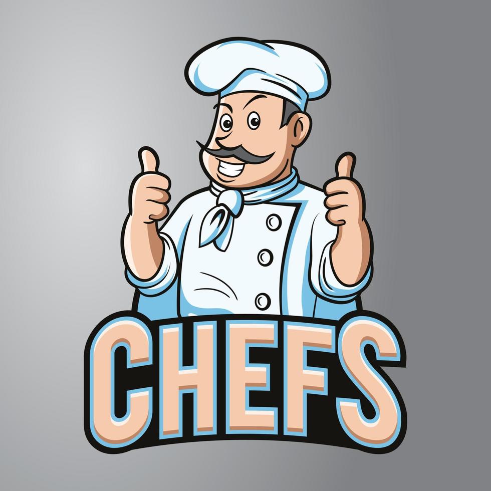 Chef-Maskottchen-Logo vektor