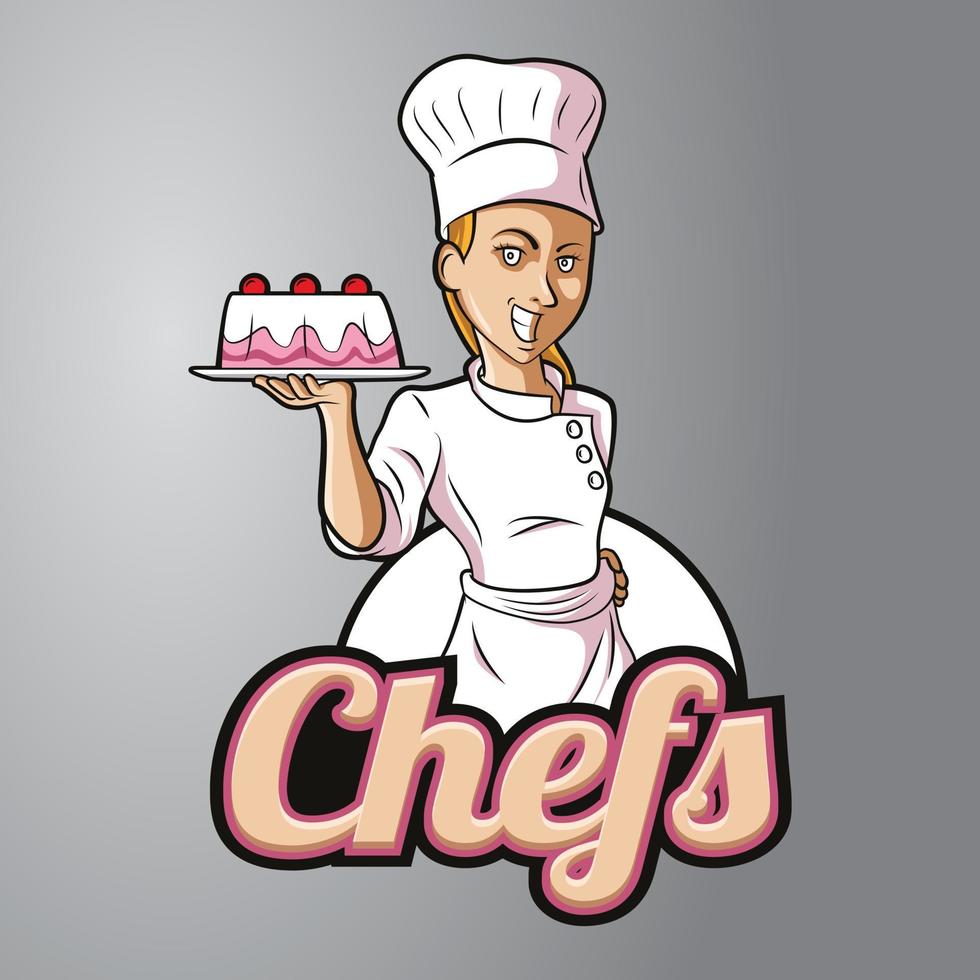 Chef-Maskottchen-Logo vektor