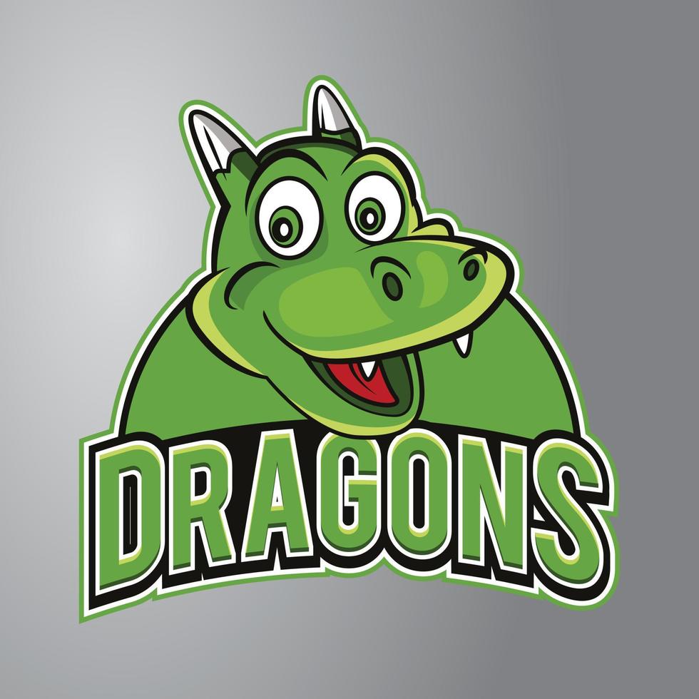 Drachen-Maskottchen-Logo vektor