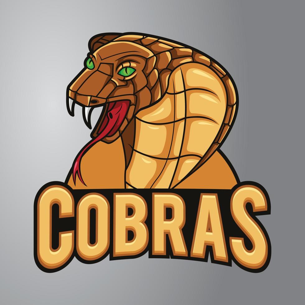 Cobra-Kopf-Maskottchen-Logo vektor