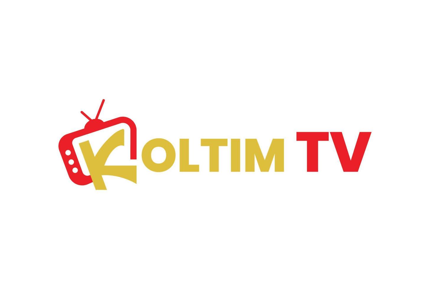 vektor brev k och TV logotyp