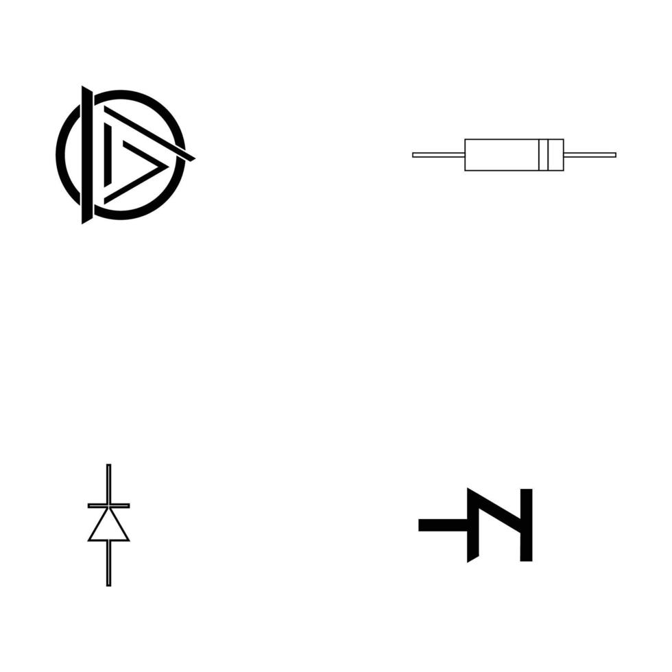 diod logotyp Vektor