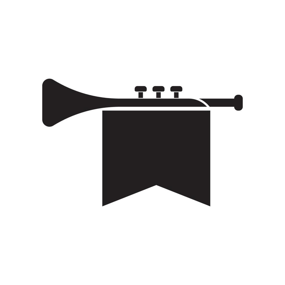 klassisk trumpet logotyp, ikon vektor illustration design