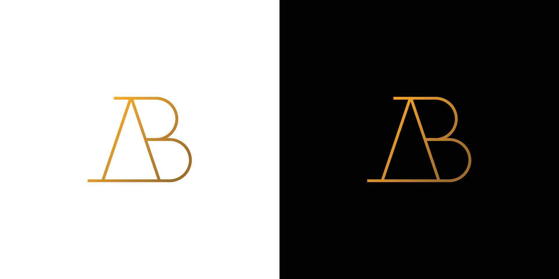 modern och elegant ab initialer logotyp design vektor