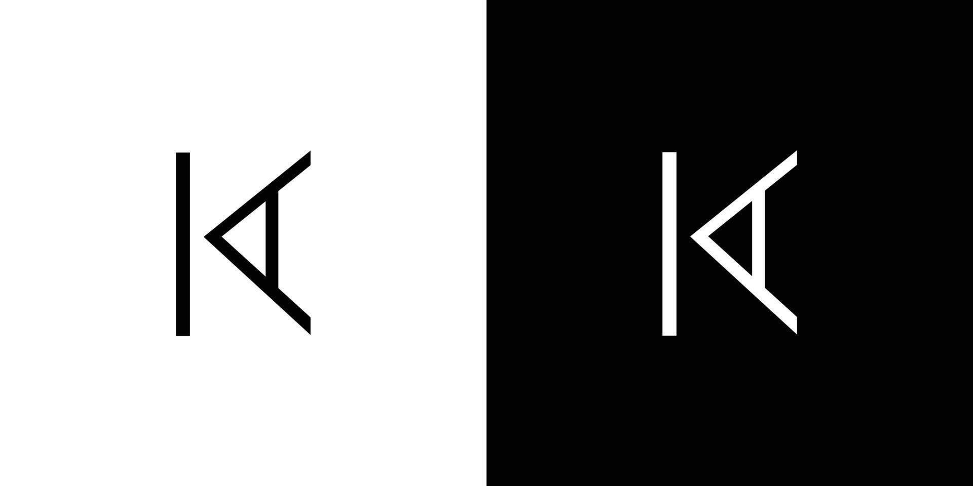 modern och unik brev ka initialer logotyp design vektor