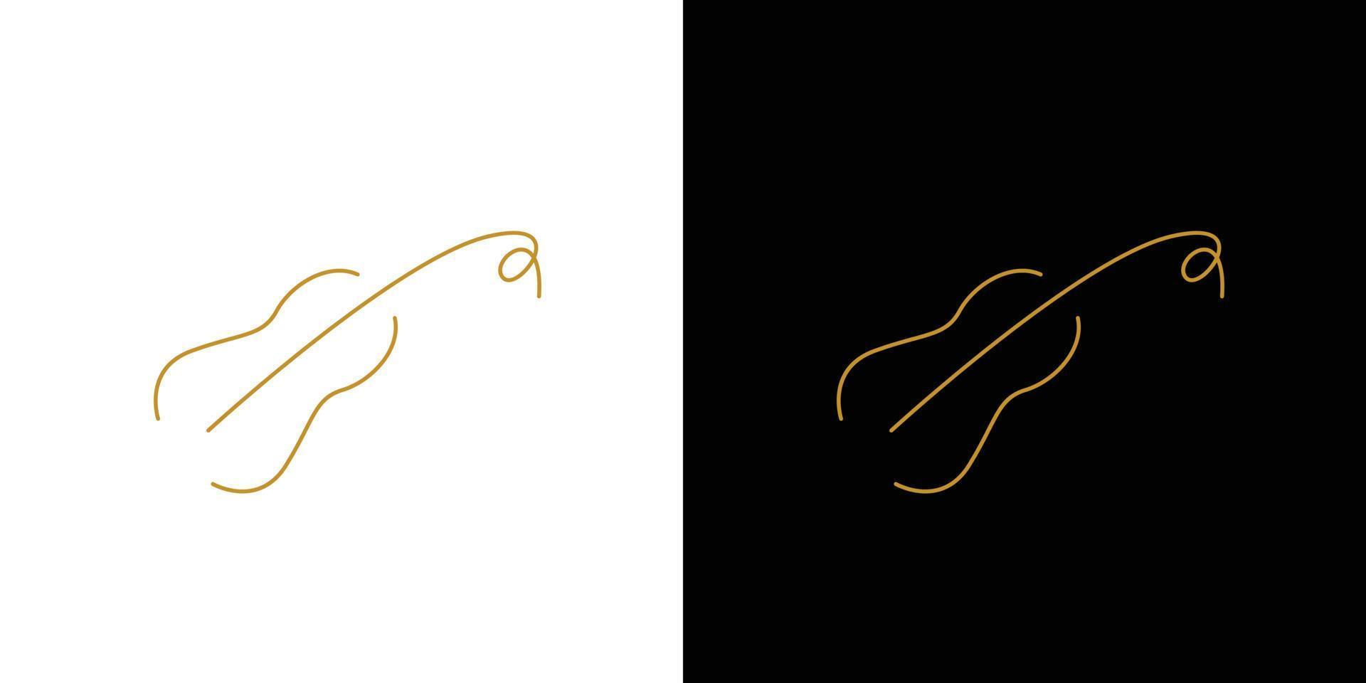 Einfaches und einzigartiges abstraktes Logo-Design für Violine vektor