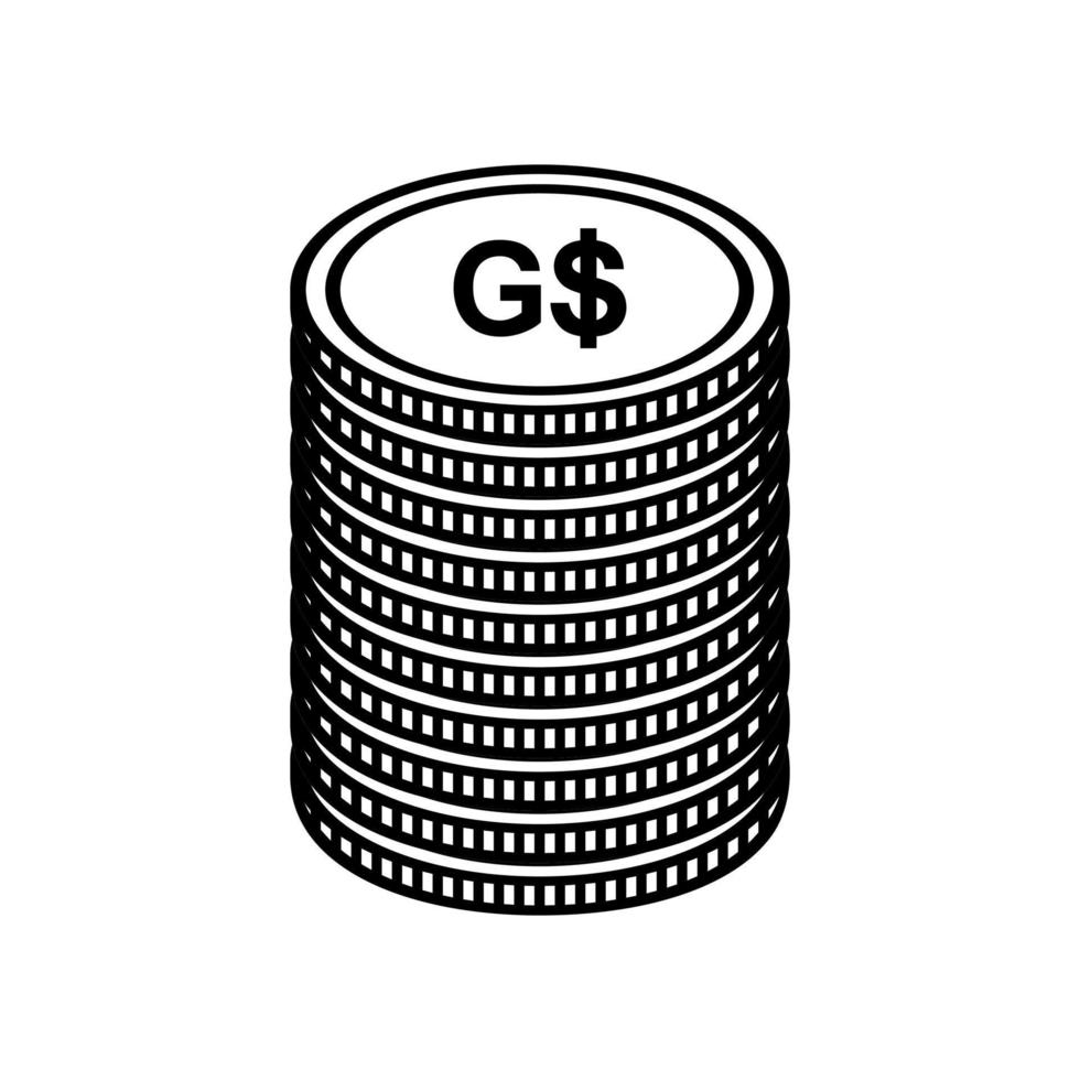 guyana valuta, guyanaese dollar ikon, gyd tecken. vektor illustration