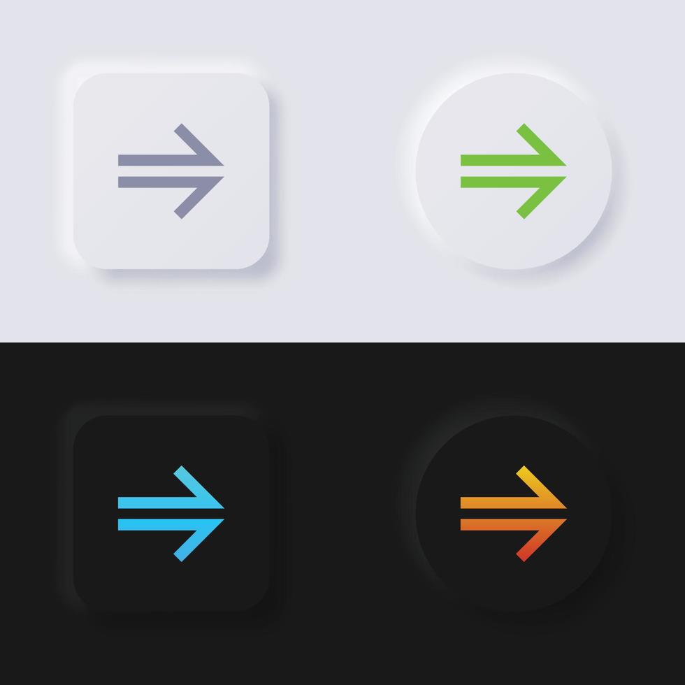 pil ikon uppsättning, Flerfärgad neumorphism knapp mjuk ui design för webb design, Ansökan ui och Mer, knapp, vektor. vektor