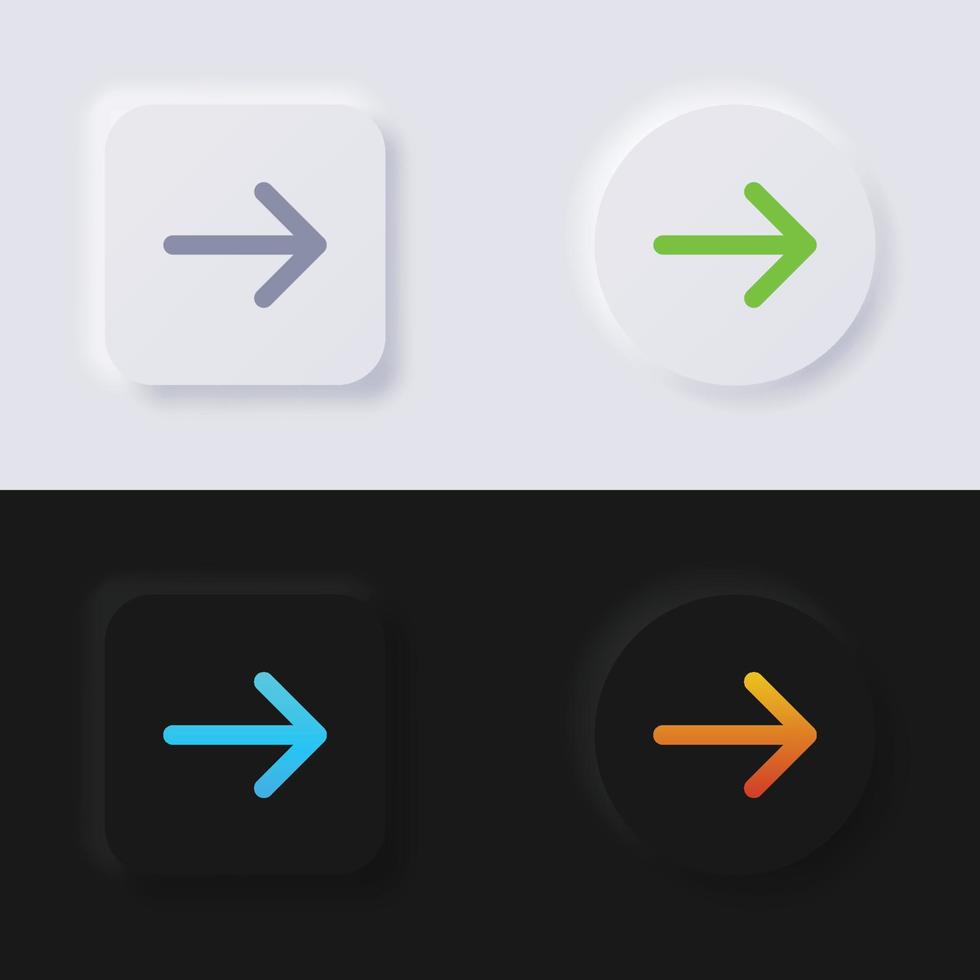 pil ikon uppsättning, Flerfärgad neumorphism knapp mjuk ui design för webb design, Ansökan ui och Mer, knapp, vektor. vektor