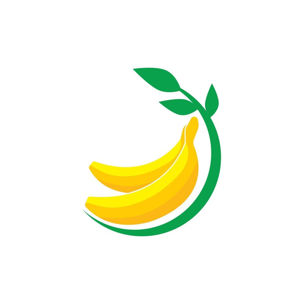 bananenlogo, symbolillustrationsvektordesign vektor