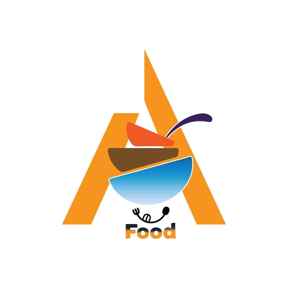 en logotyp mat för restaurang eller Övrig företag sådan som kök eller cafeteria vektor
