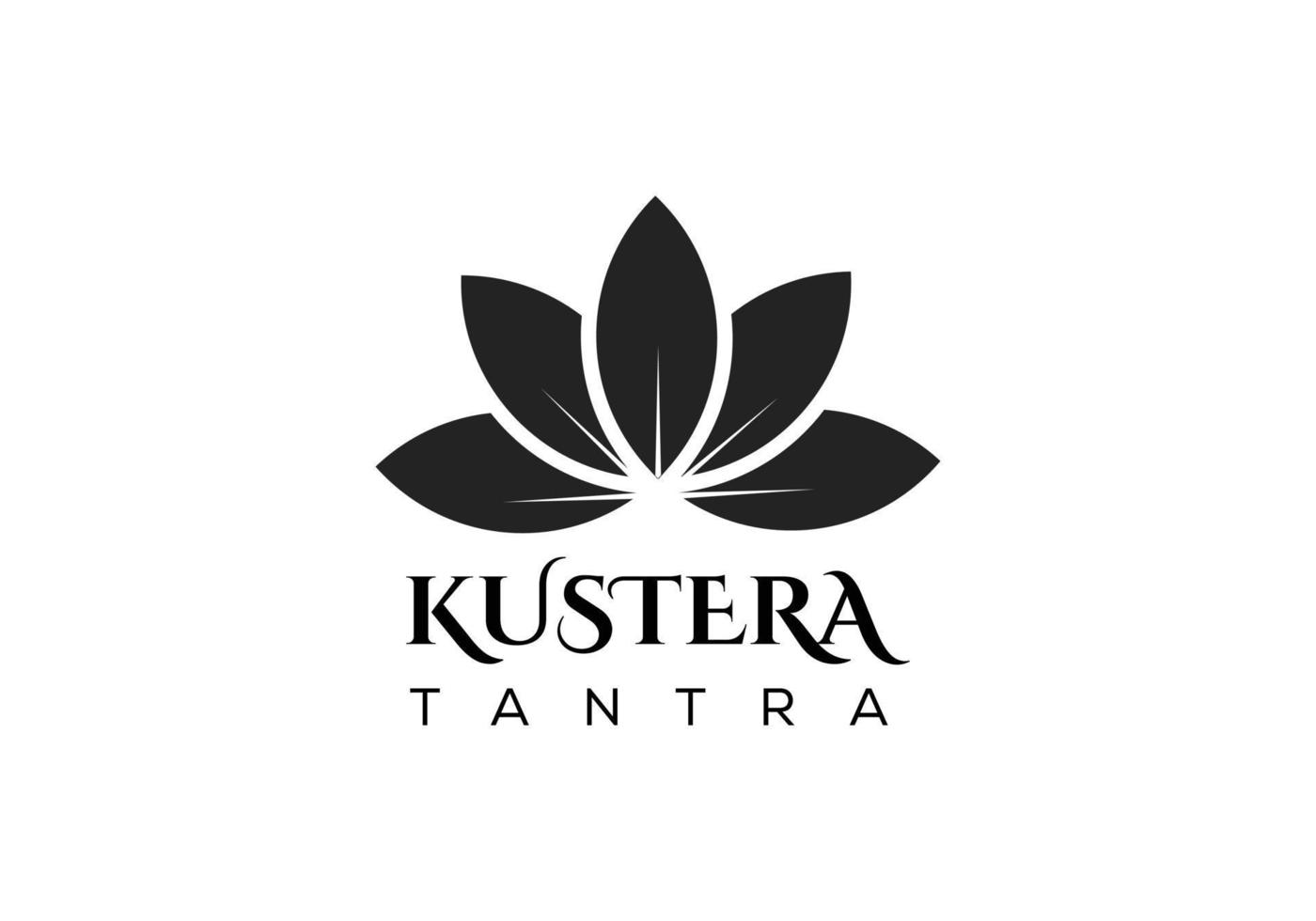 kustera abstrakt yoga lotus blomma emblem logotyp design vektor