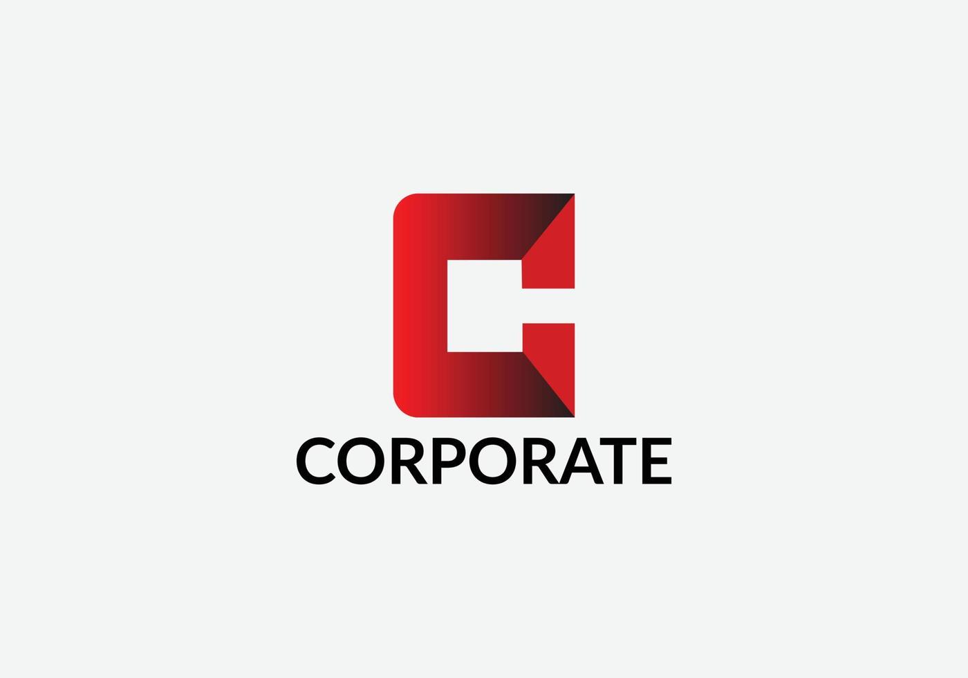 Corporate Abstract c Brief moderne Anfangsbuchstaben Logo-Design vektor