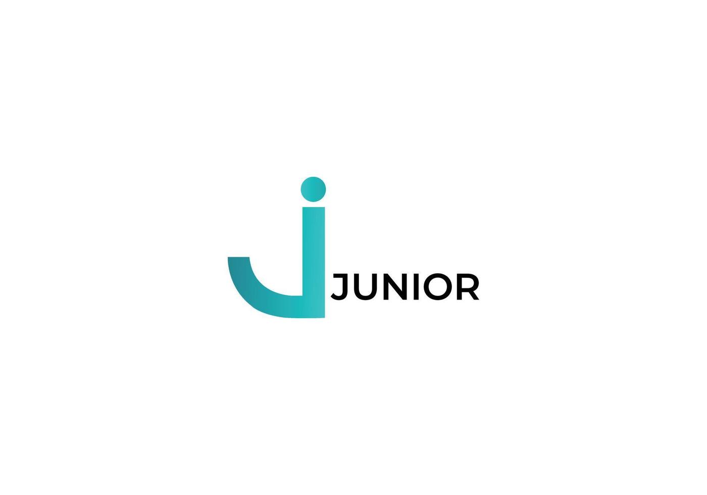 junior abstrakt j brev modern logotyp design vektor