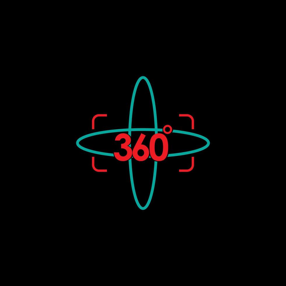 Kamera 360-Grad-Symbol Vektor Logo Vorlage Illustration Design. Vektor eps 10.