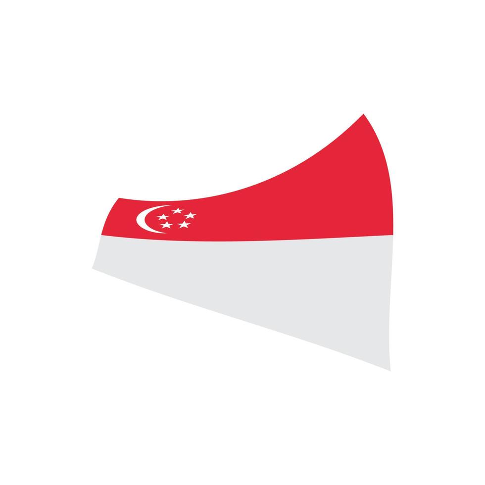 republik av singapore flagga ikon, vektor illustration logotyp design.