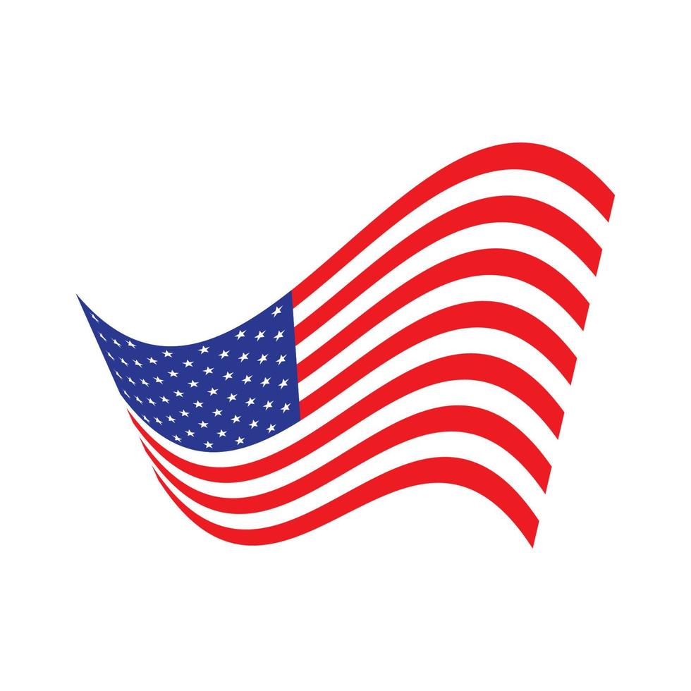 Symbol der amerikanischen Flagge, Vektor-Illustration-Symbol-Design. vektor