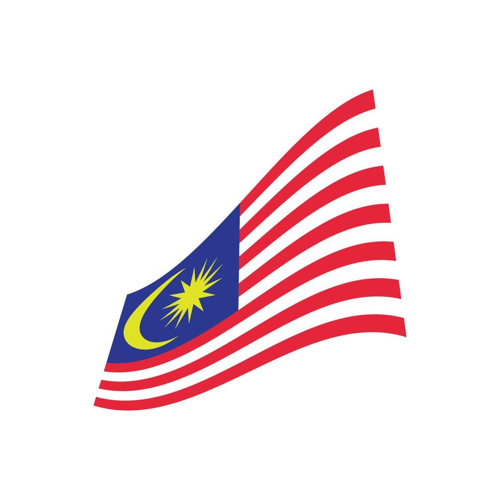 malaysia flagga ikon, vektor illustration symbol design.