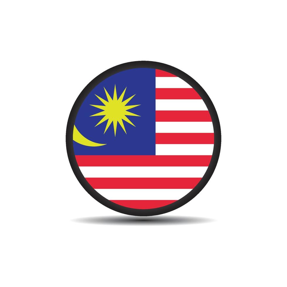 malaysia flagga ikon, vektor illustration symbol design.