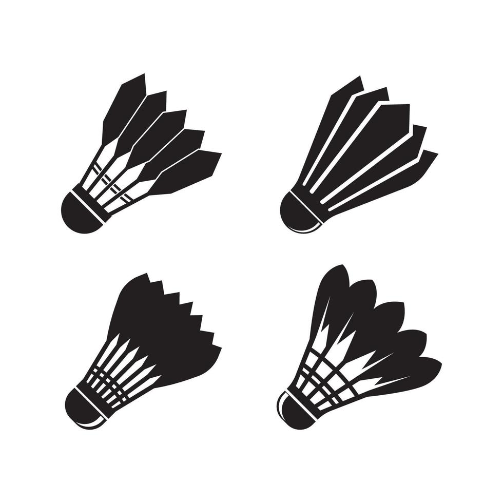 Federball und Schläger-Symbol, Logo-Illustrationsdesign vektor
