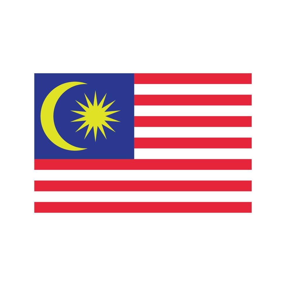 malaysia flagga ikon, vektor illustration symbol design.