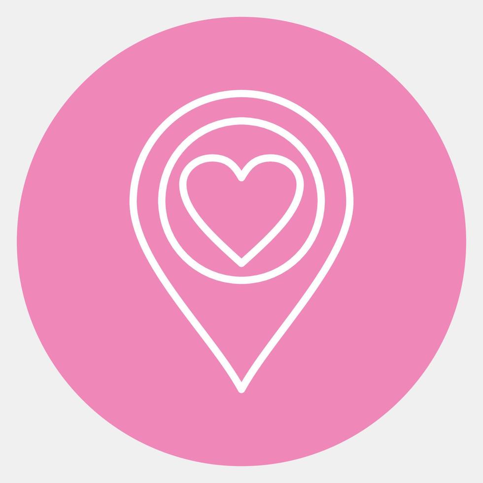 symbol liebe lage. elemente der valentinstagfeier. Symbole im rosa Stil. gut für Drucke, Poster, Logos, Partydekorationen, Grußkarten usw. vektor