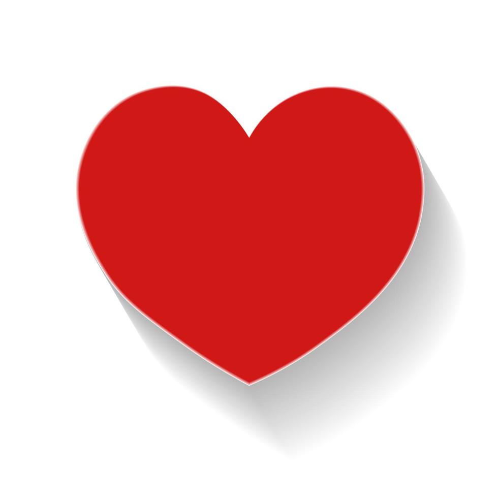 hjärta och kärlek ikon symbol isolerat vit bakgrund. vektor illustration. redigerbar färger. hjärta, symbol av kärlek och hjärtans dag. platt röd ikon isolerat på vit bakgrund. vektor illustration.