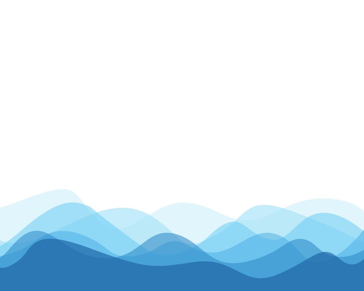 abstrakte Muster blau Meer Ozean Welle Banner Vorlage Vektor Hintergrund Illustration. blaue grafische wellenvektorillustration. blaue aquarellwellensilhouette mit streifen. Ozean Wellen. großes blaues Wasser.