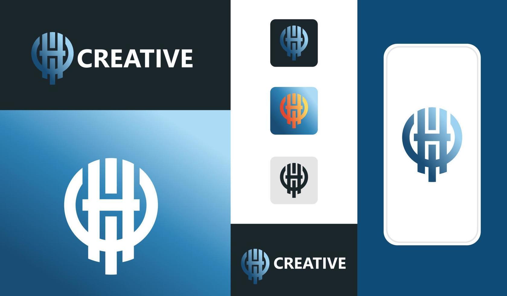 Buchstabe HW-Logo-Design. kreatives minimales monochromes Monogrammsymbol. universelles elegantes Vektoremblem. Premium-Business-Logo. grafisches Alphabetsymbol für die Unternehmensidentität vektor