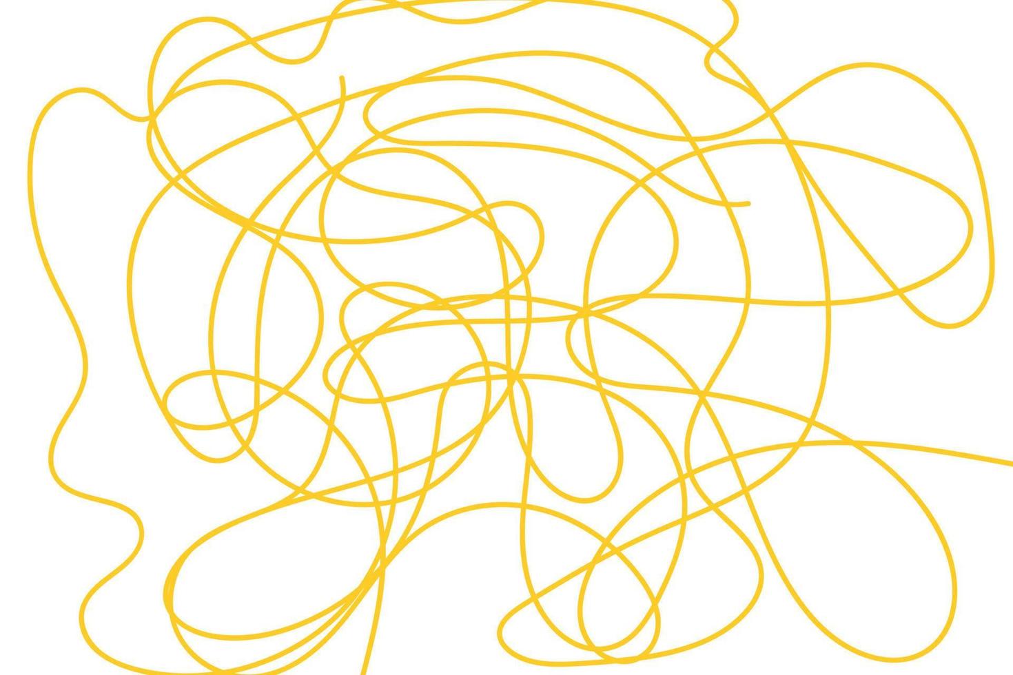 abstrakter Hintergrund mit Nudeln oder Spaghetti. Spaghetti abstraktes geometrisches Muster. gelbes Banner mit Nudeln. gewelltes abstraktes Muster. Vektor-Illustration von Nudeln. vektor