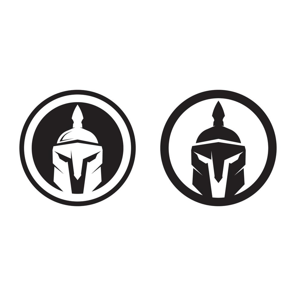 spartansk och gladiator logotyp ikon mönster vektor uppsättning