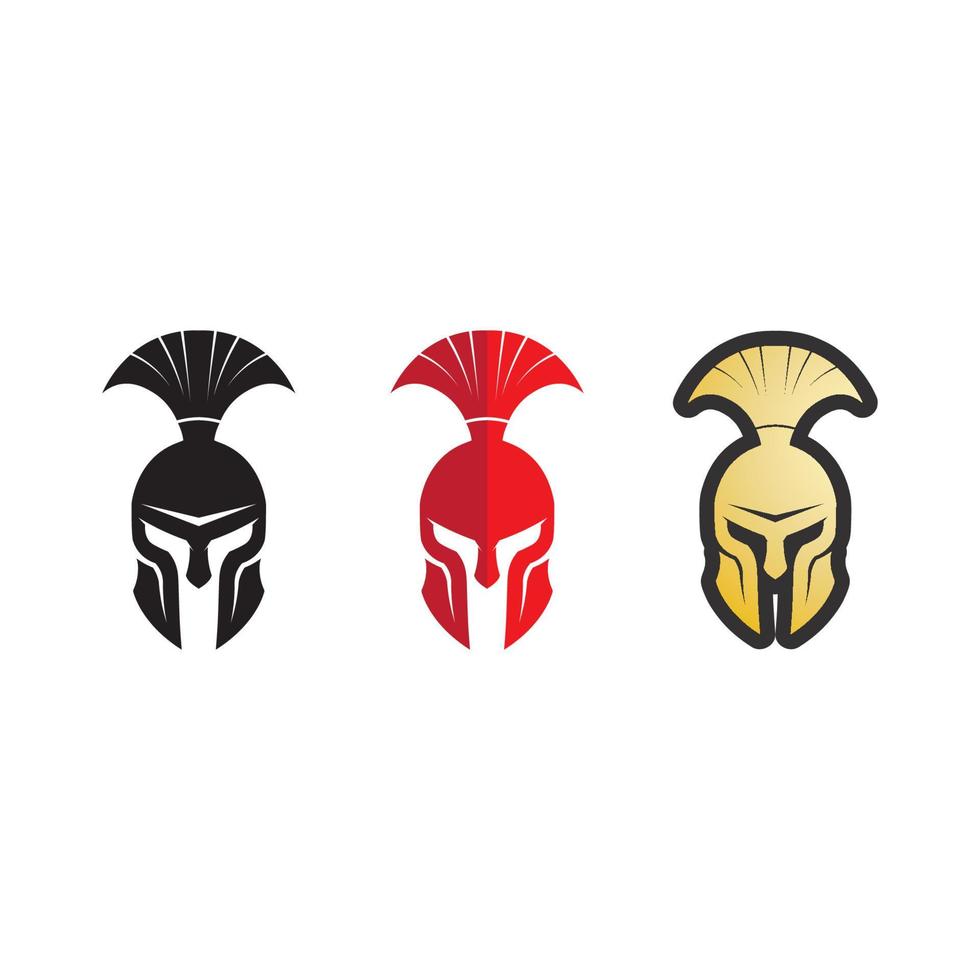 spartanische und Gladiator-Logo-Icon-Designs Vektor-Set vektor
