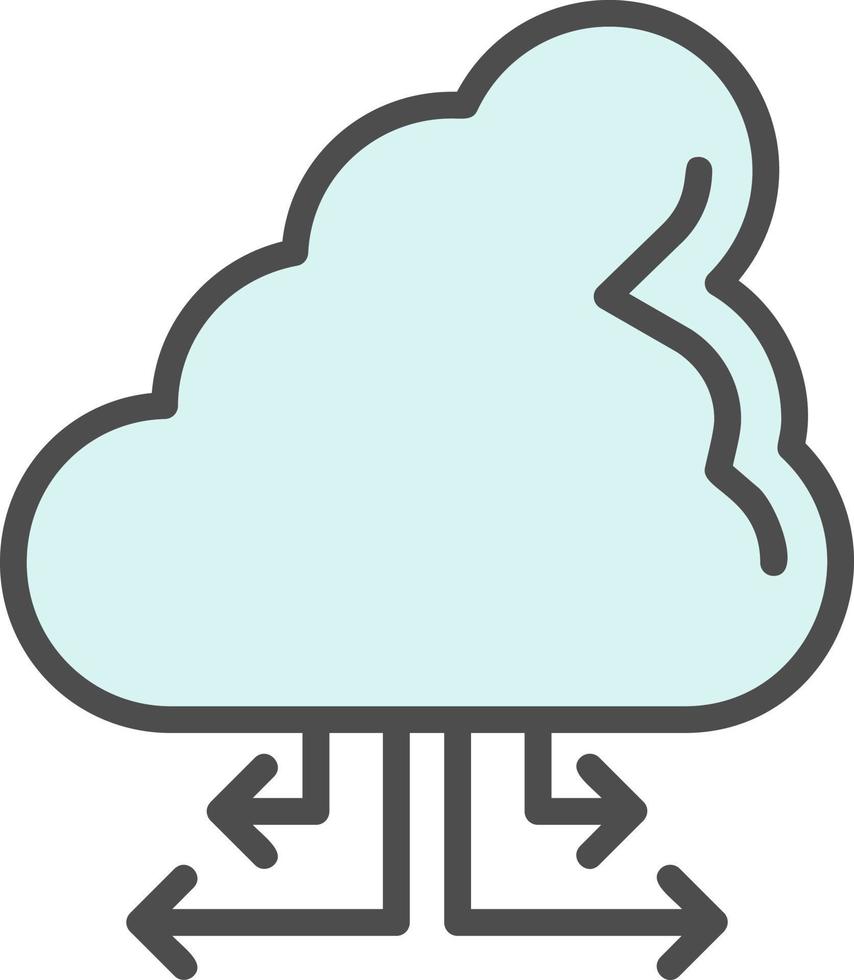 Vektorsymbol für Cloud-Speicher vektor