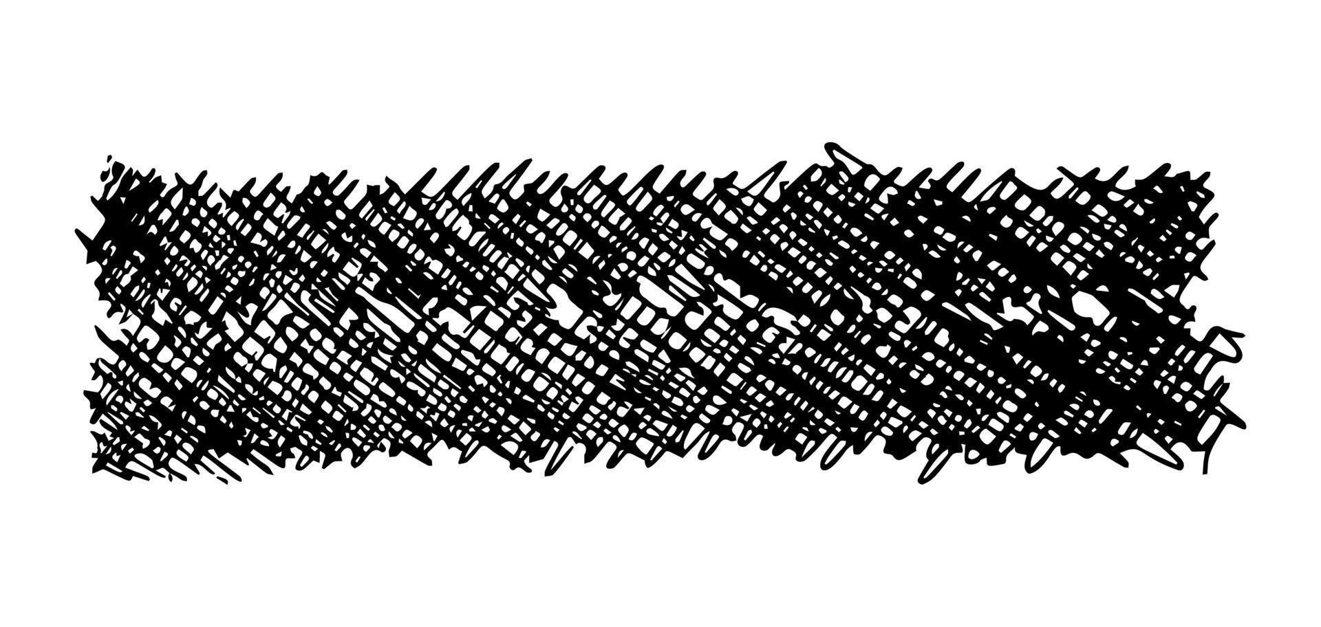 skiss klottra smeta. svart penna teckning i de form av en rektangel på vit bakgrund. bra design för några syften. vektor illustration.