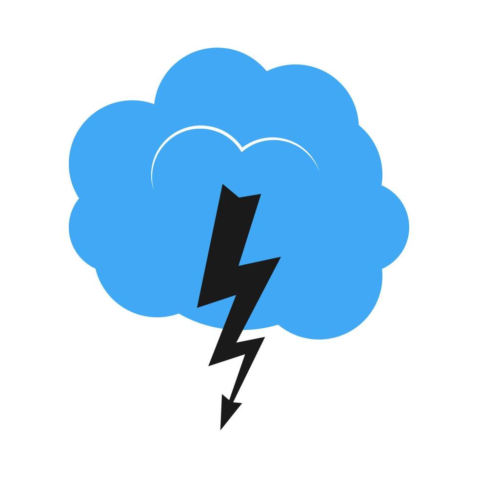 en moln med en åskväder. vektor illustration.