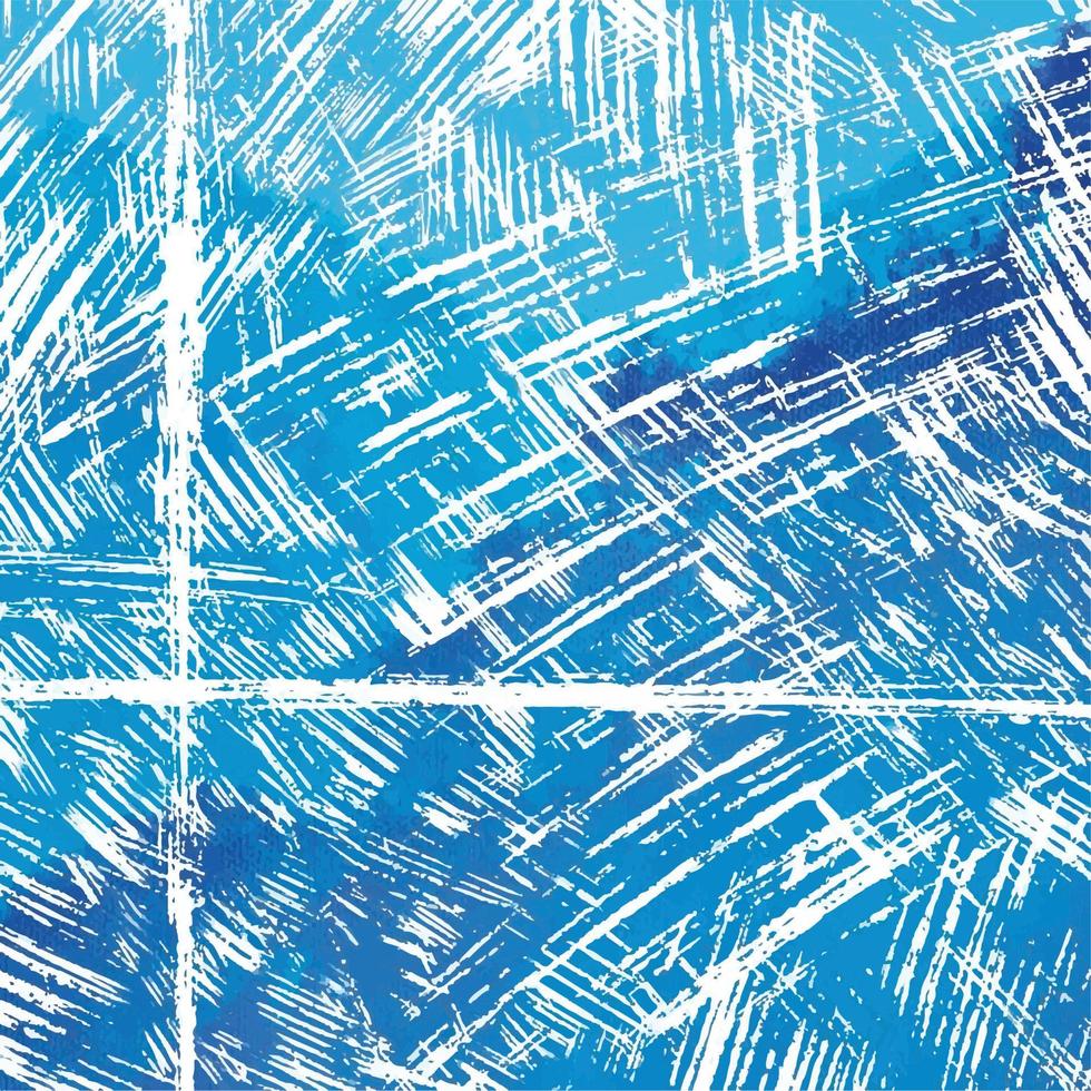 grunge scratch pinselstrich mit blau gefärbtem vektorhintergrund isoliert auf quadratischer vorlage. dekorative grungige Tapete für Posts in sozialen Medien, Papierposterdruck, Schaldruck und andere Zwecke. vektor