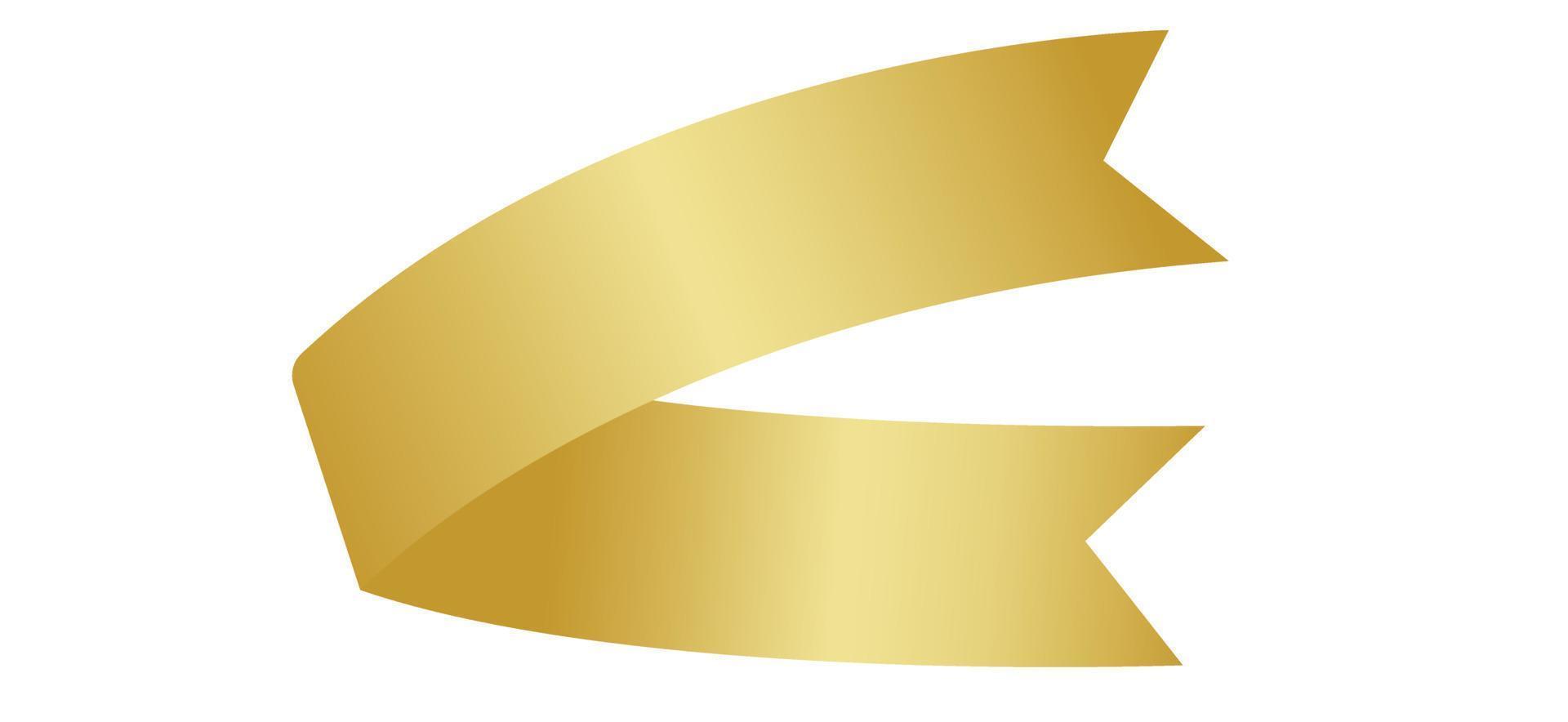 guld band, klistermärke gyllene band, guld märka vektor