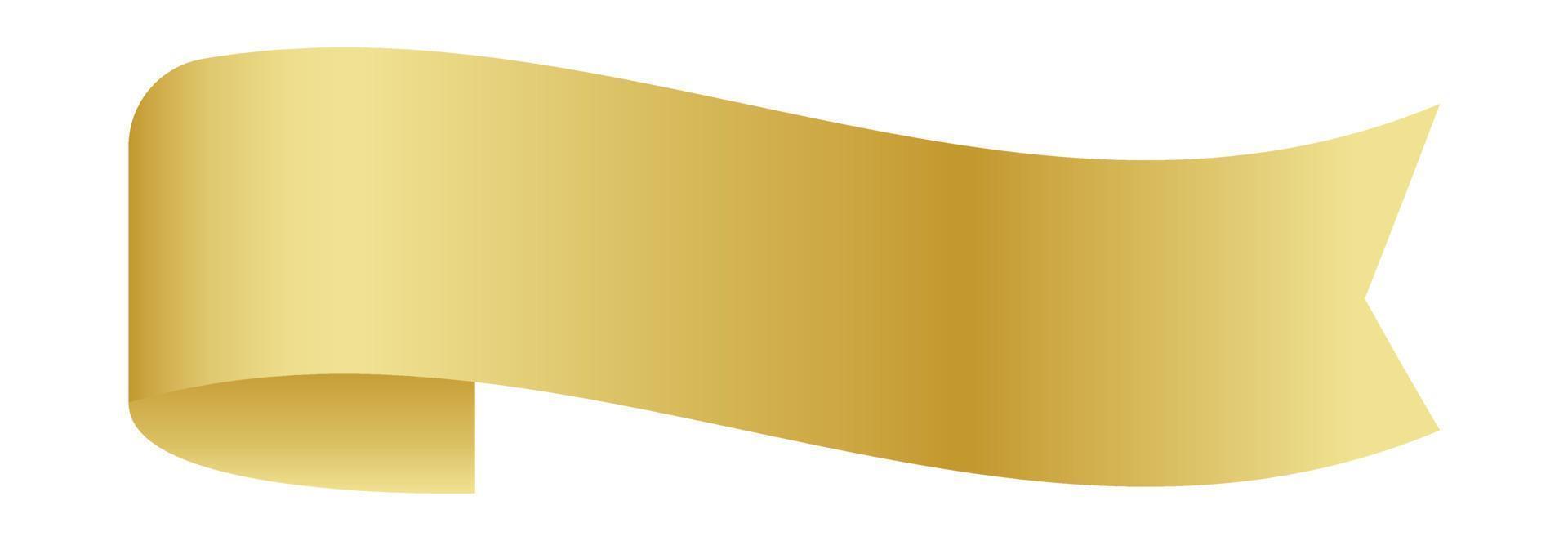 goldenes Band, Aufkleber goldenes Band, goldenes Etikett vektor