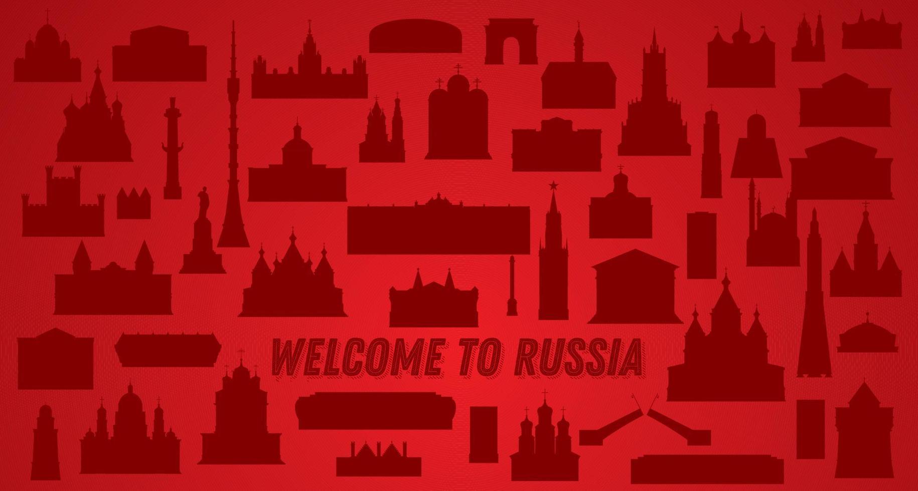 Välkommen till Ryssland. vektor illustration.