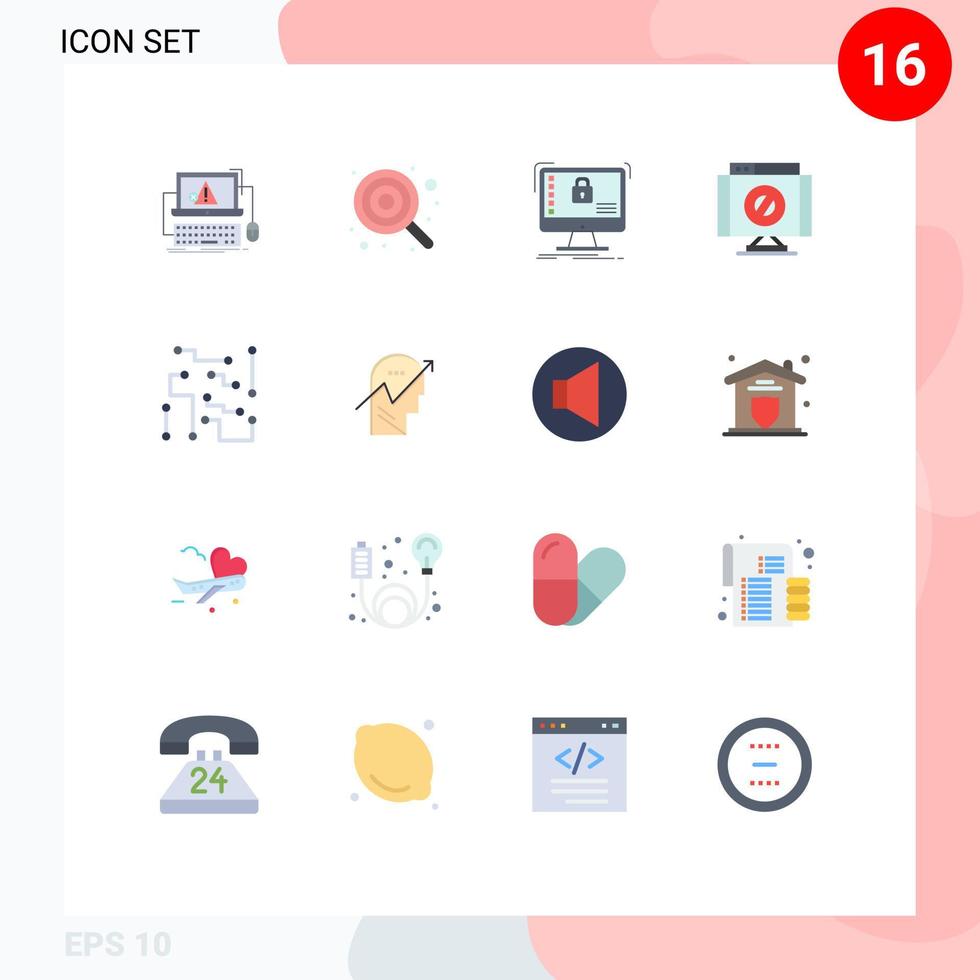 16 kreativ ikoner modern tecken och symboler av nekas korsa unge data säker redigerbar packa av kreativ vektor design element