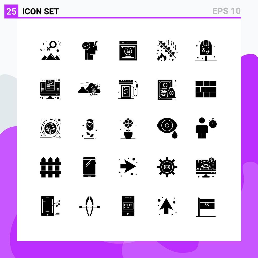 25 kreativ ikoner modern tecken och symboler av pop- fest testning grill grilla redigerbar vektor design element