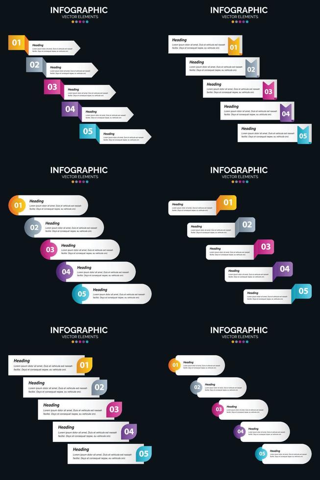 Fügen Sie Ihrer Präsentation mit Vektor-Infografiken visuelles Interesse hinzu vektor