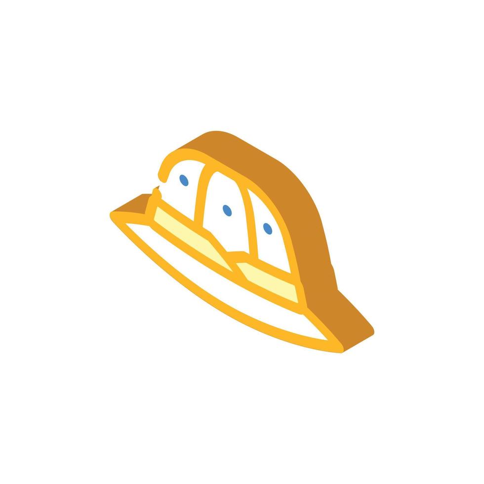 hatt jägare isometrisk ikon vektor illustration
