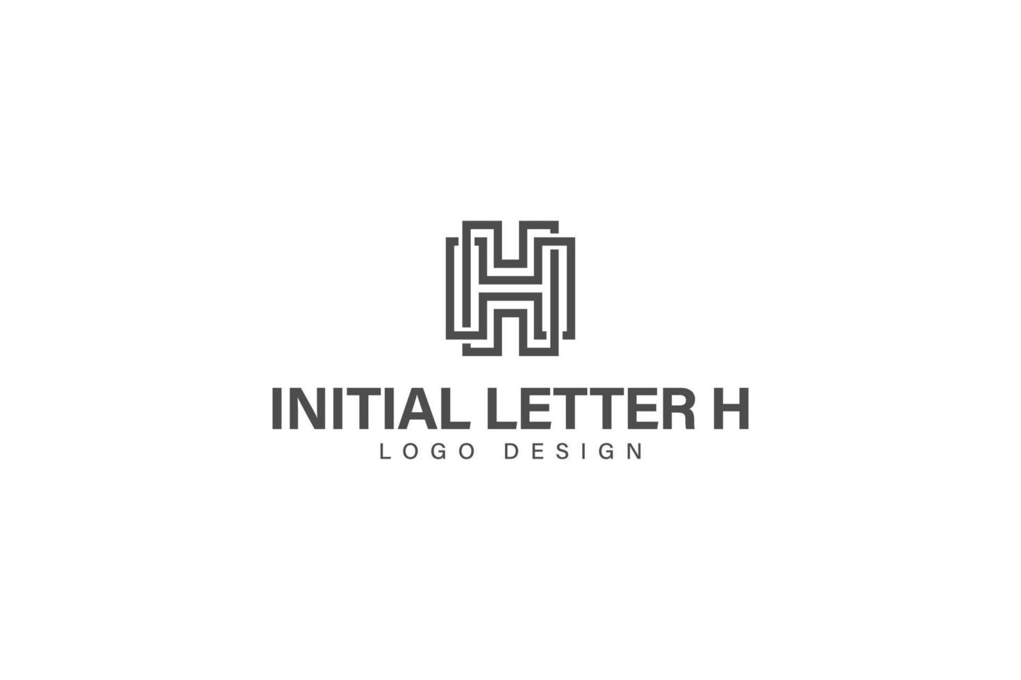 monogramm anfangsbuchstabe h logo design vektor