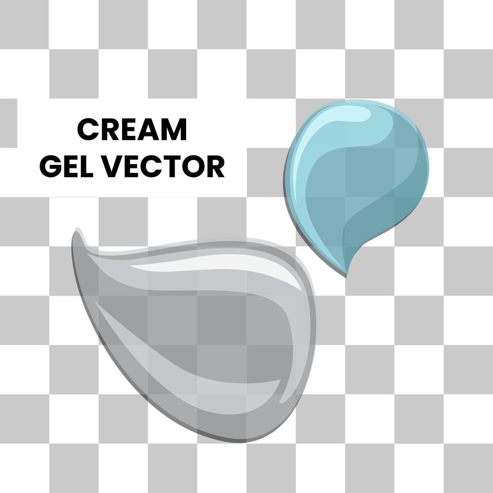 gel utstryker kosmetika hud vård lotion grädde textur transparent illustration klämma konst design vektor