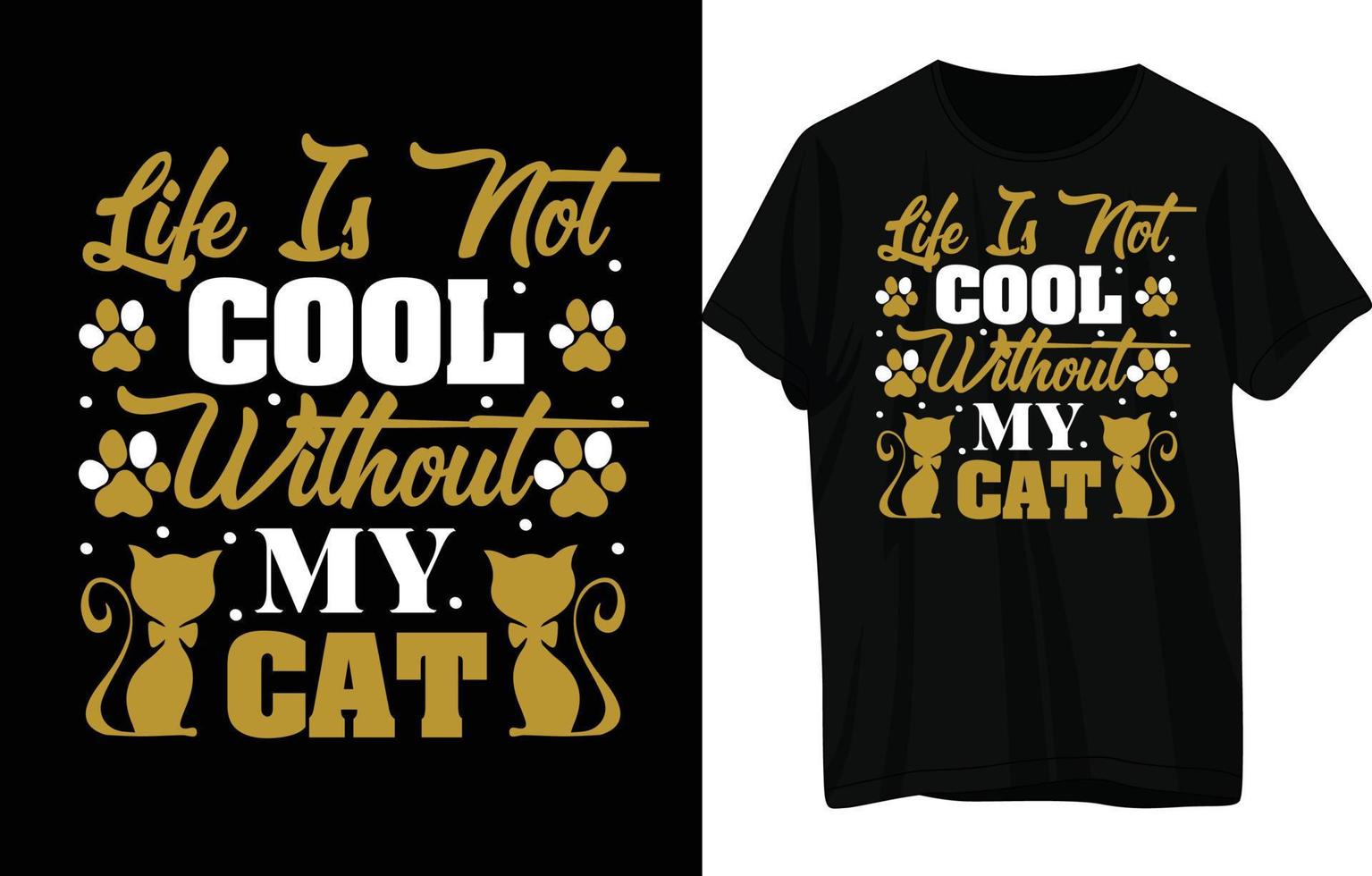 Katzen-T-Shirt-Design vektor